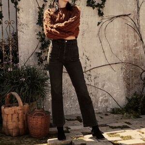 Doen Maritime Jeans in Black High-Waisted 100% Cotton